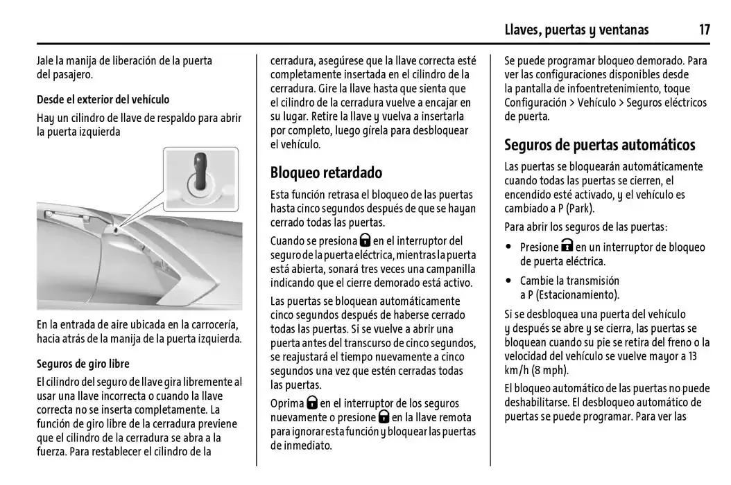 Catálogo de Chevrolet Corvette Stingray Manual del propietario 22 de enero al 31 de diciembre 2025 - Pagina 18