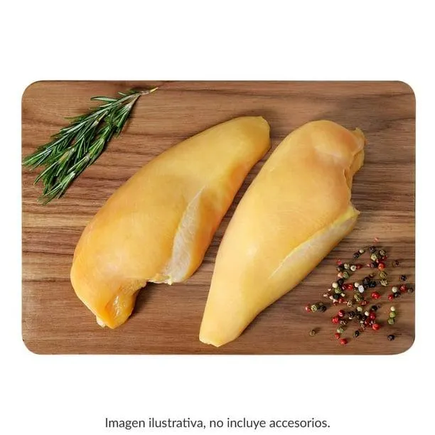 Pechuga sin hueso por kg peso aprox por charola 500 g