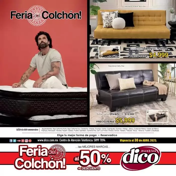 Catálogo de Muebles Dico Feria Del Colchon Centro 2025 10 de abril al 30 de abril 2025 - Pagina 20