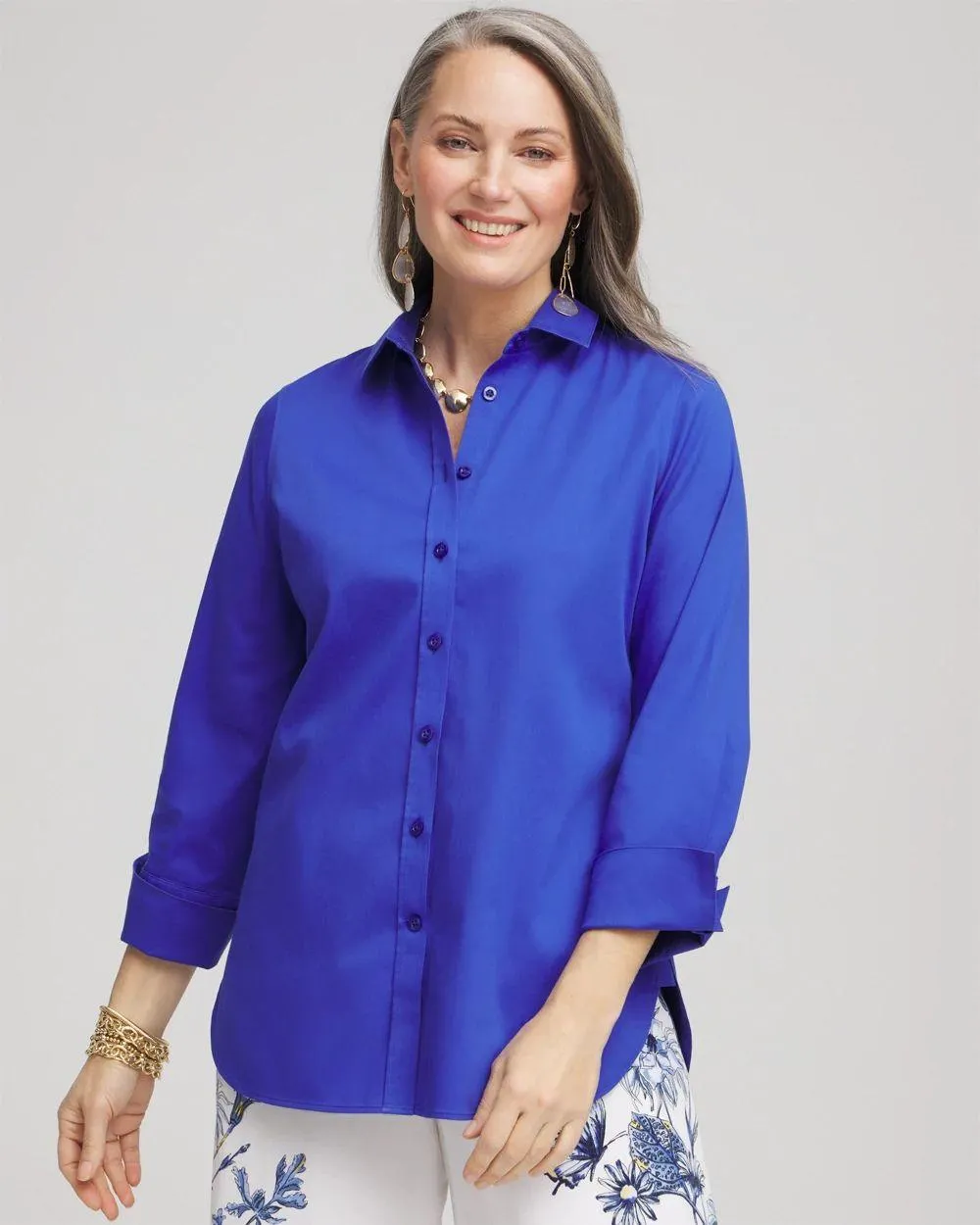 Stretch-Sateen Shirt