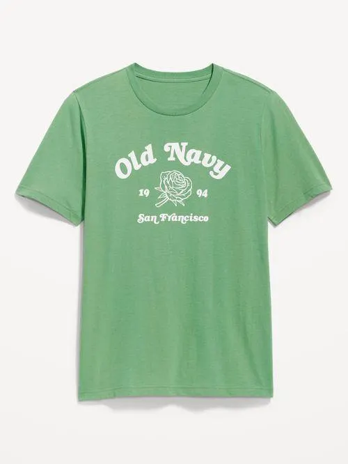 Playera de manga corta con estampado gráfico y logo Old Navy para Hombre
