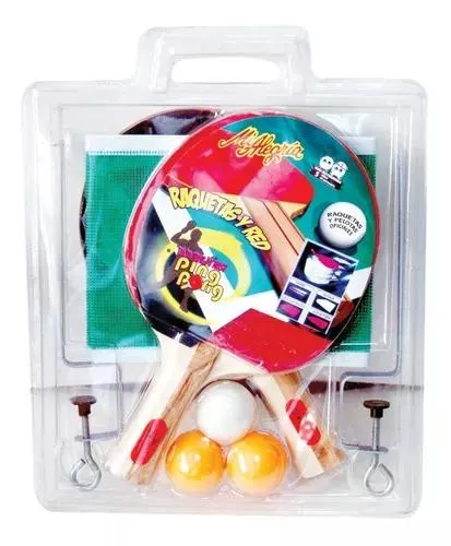 Set Raquetas, Red Y Pelotas De Ping Pong Mi Alegría