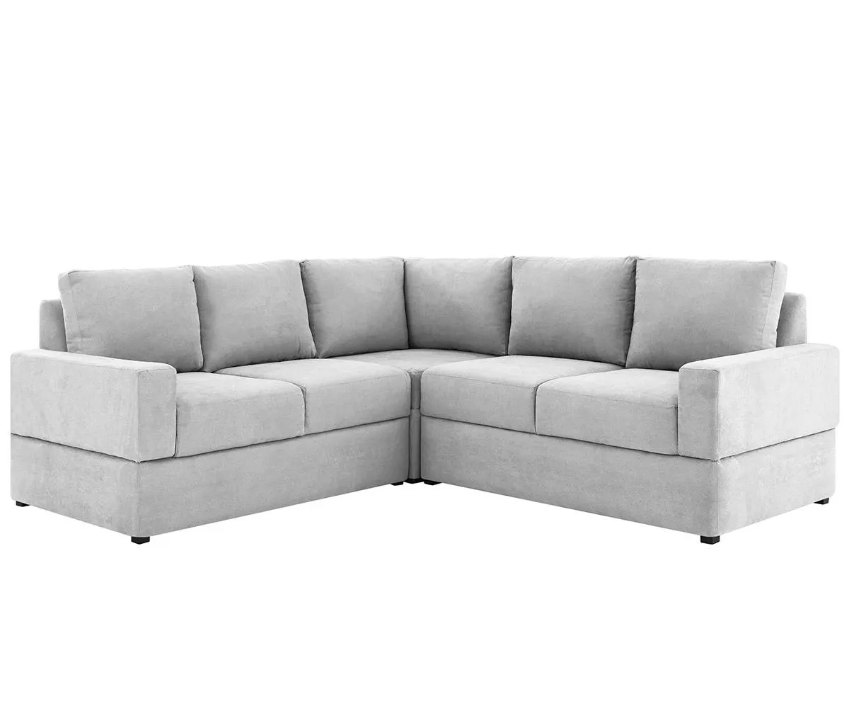 Sala esquinera 5 cuerpos Amil - Gris claro