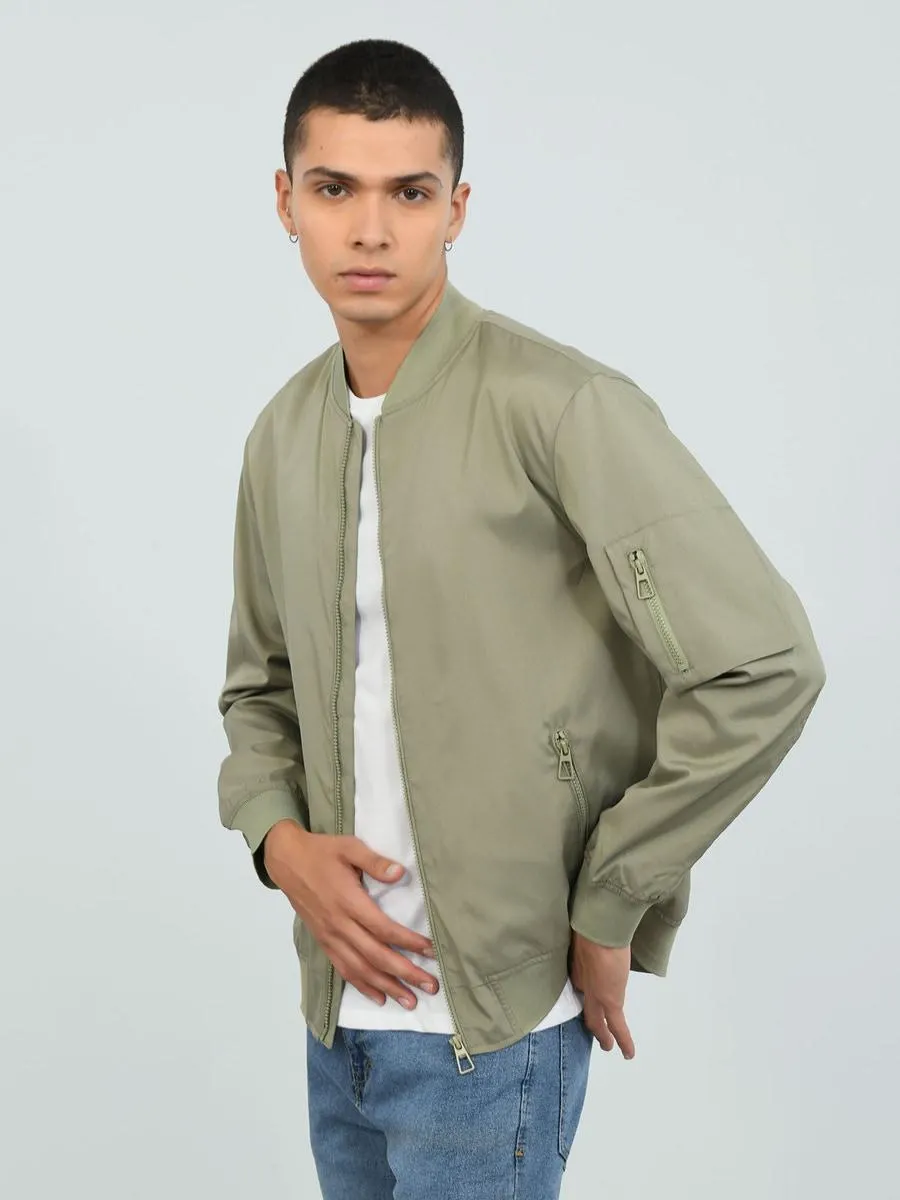 Chamarra Bomber Olivo