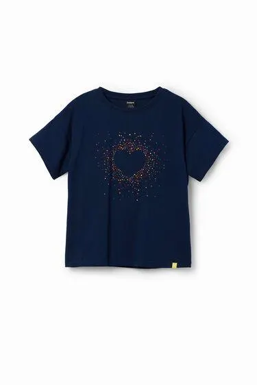 Camiseta corazón strass