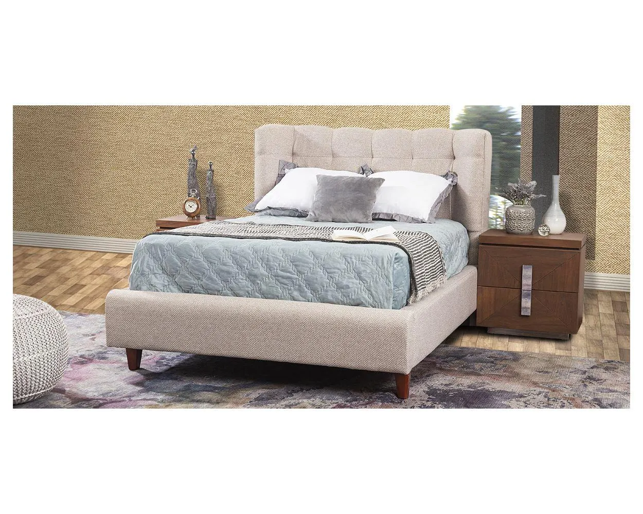 Cama Matrimonial Stella Beige