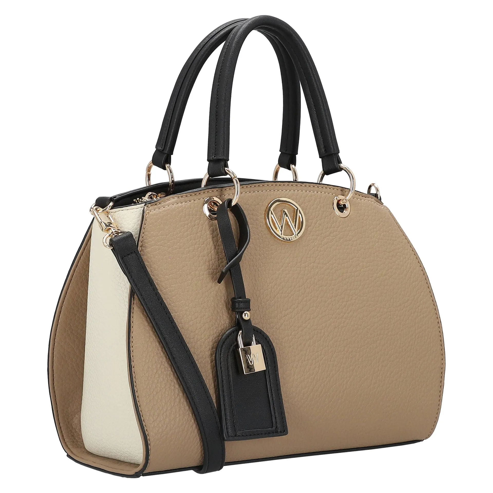 Bolsa De Mano Tantor Ritacuba Sintetico Taupe Multicolor Westies