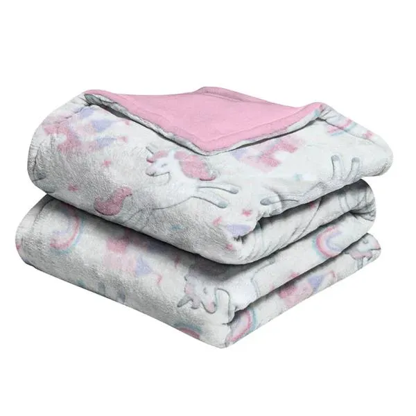 COBERTOR ALASKA UNICORNIOS PASTEL