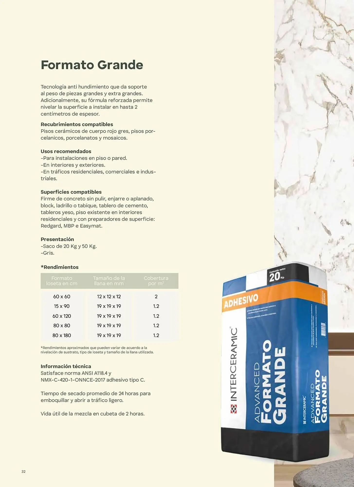 Catálogo de Catálogo Interceramic 3 de octubre al 3 de octubre 2026 - Pagina 32