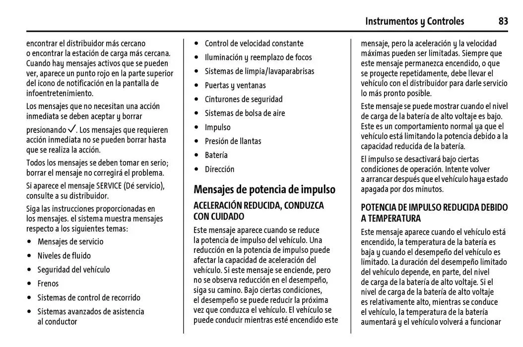 Catálogo de BrightDrop 400 Y BrightDrop 600 Manual del propietario 22 de enero al 31 de diciembre 2025 - Pagina 84