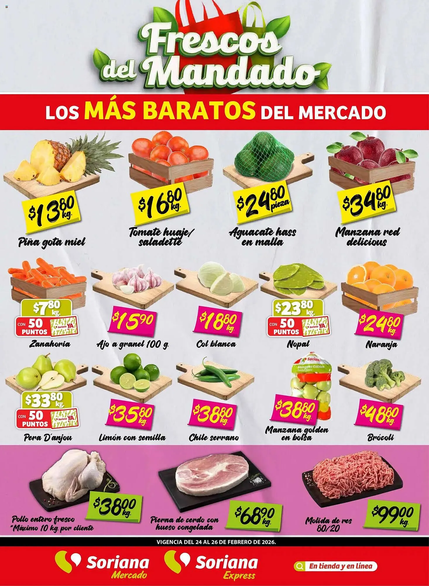 Catálogo de Folleto Soriana Mercado 24 de febrero al 26 de febrero 2026 - Pagina 1