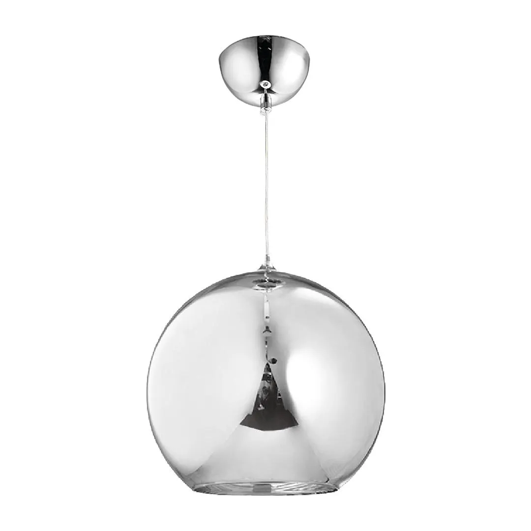 Lámpara colgante esférica con cuerpo de cristal de 20cm con cable de 3m