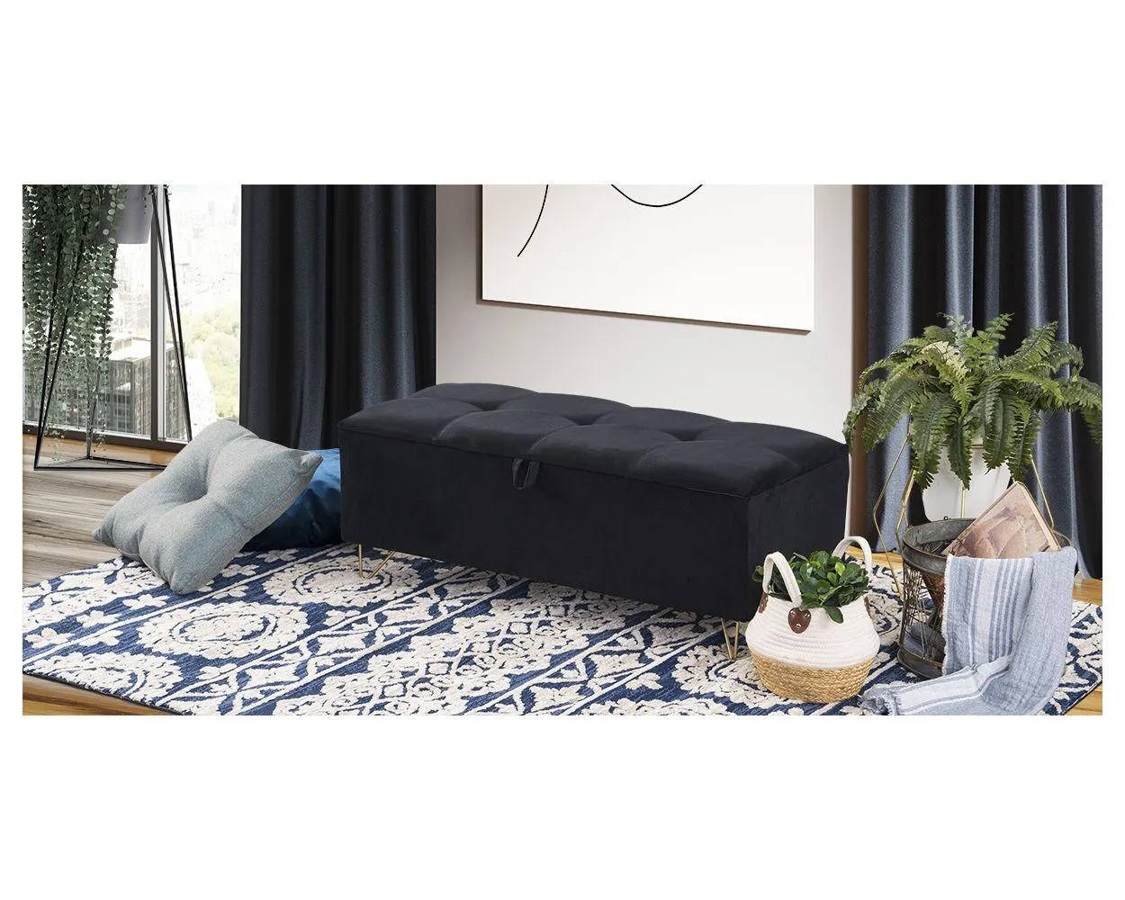 Banca Baúl Iris Negro