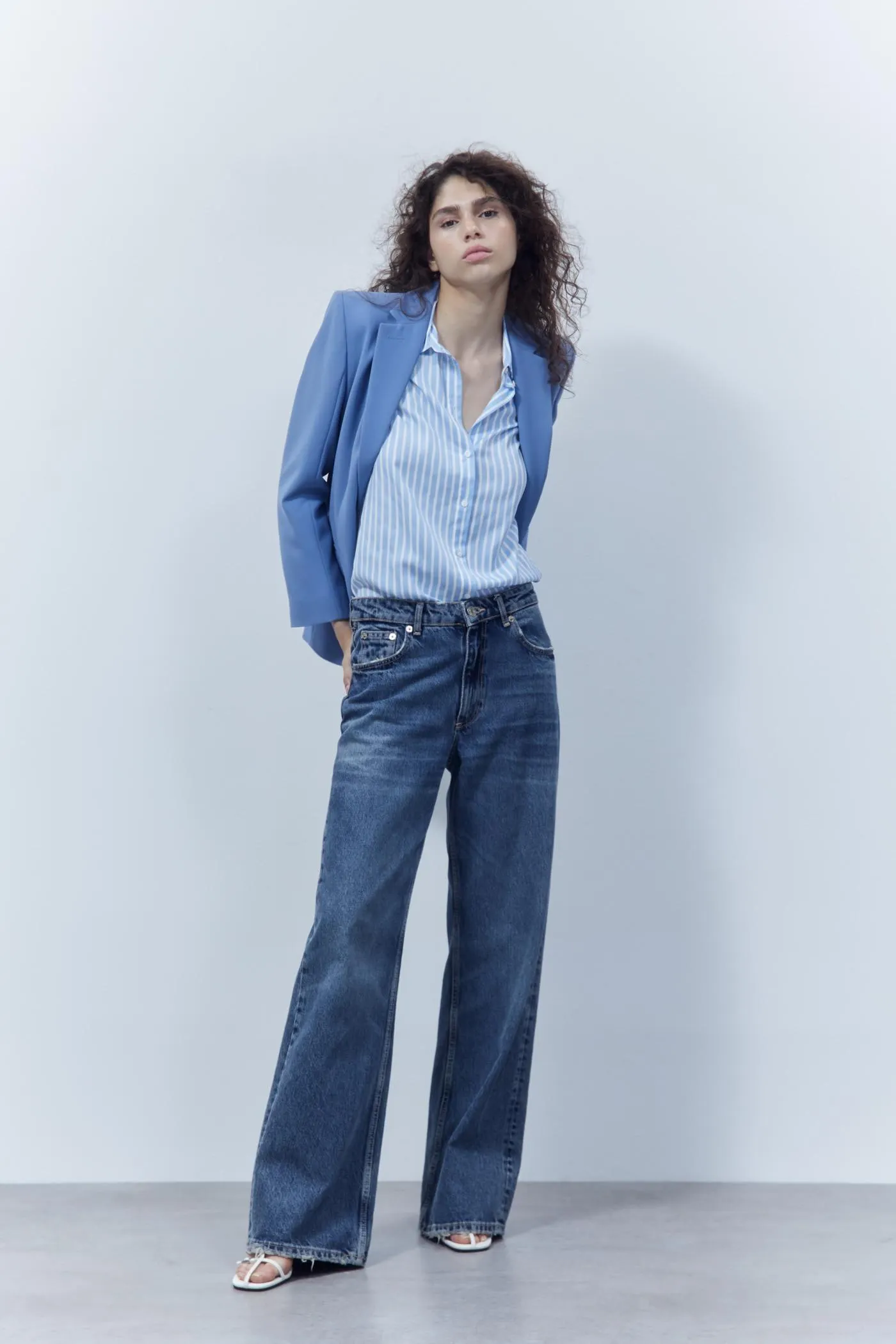 Camisa satinada rayas