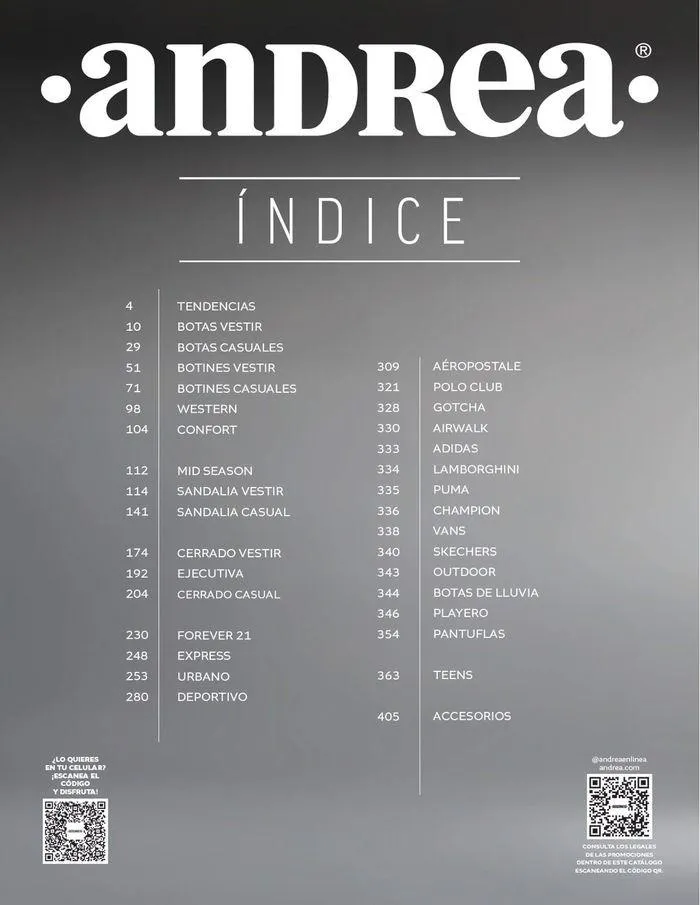 Catálogo de ANDREA - CALZADO DAMA 26 de agosto al 25 de enero 2025 - Pagina 112