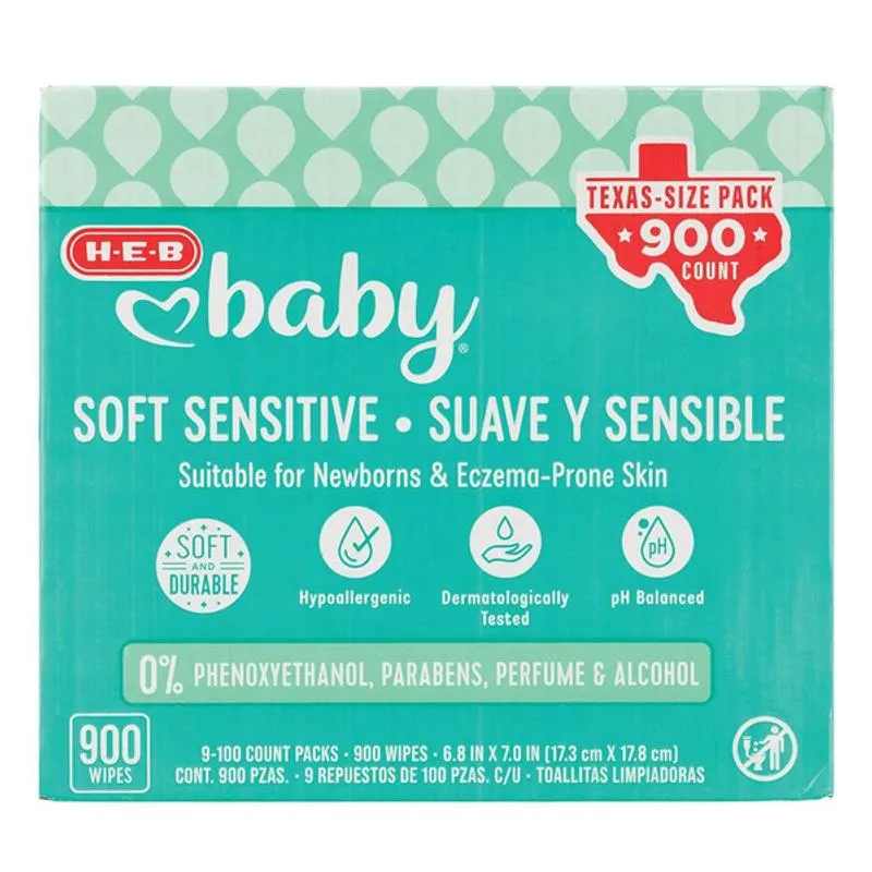 Heb Baby Toallitas Humedas Para Bebe Suaves P 900 Pz