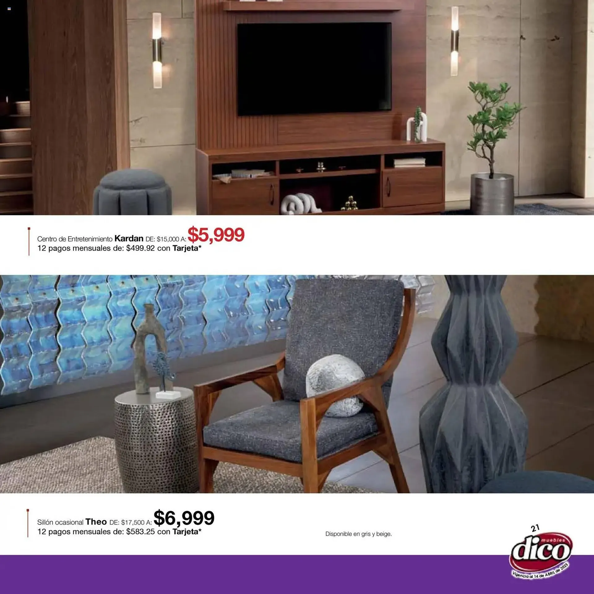Catálogo de Catálogo Muebles Dico 15 de abril al 30 de abril 2026 - Pagina 21