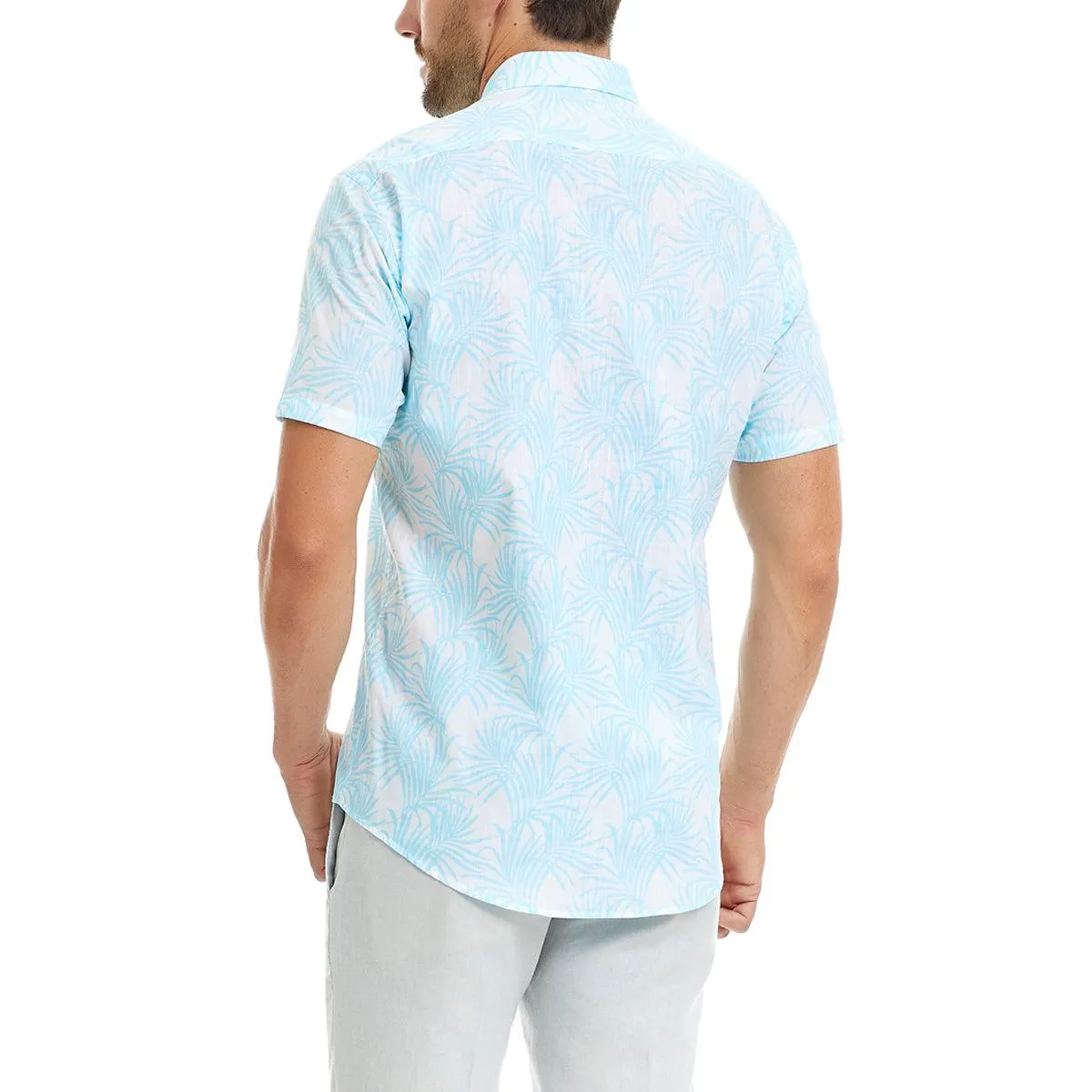 Camisa Manga Corta | Azul | Slim-Fit