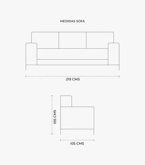 Sofá y Love Reclinable Oakley De Piel Color Bali