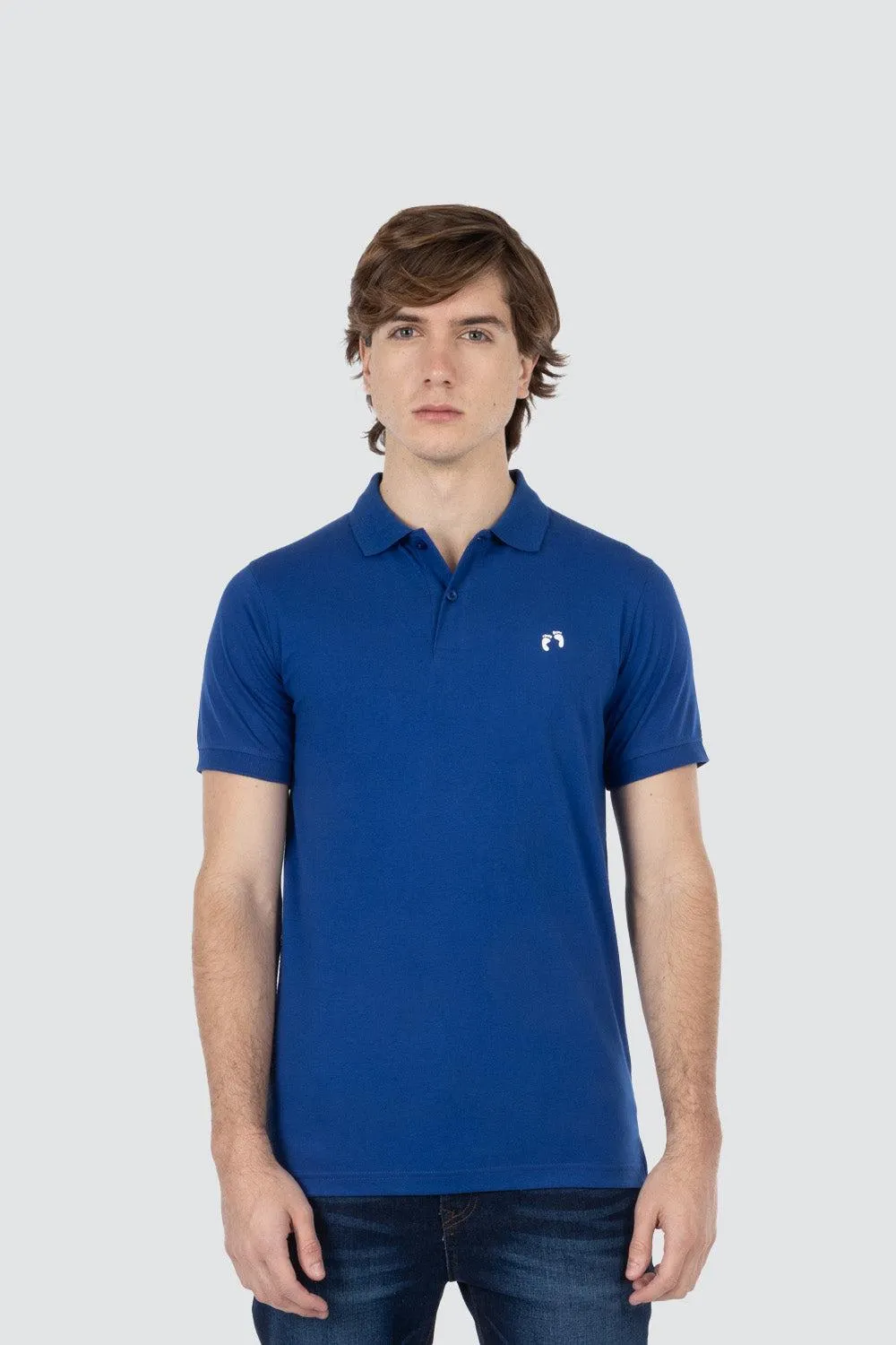 Polo chifón azul