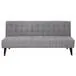 Futón Montevideo 2 cuerpos 1 1/2 plaza de tela gris