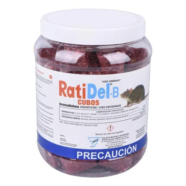 RODENTICIDA/CEBO ENVENENADO DE 1 KILOGRAMO ROJO RATIDEL-B