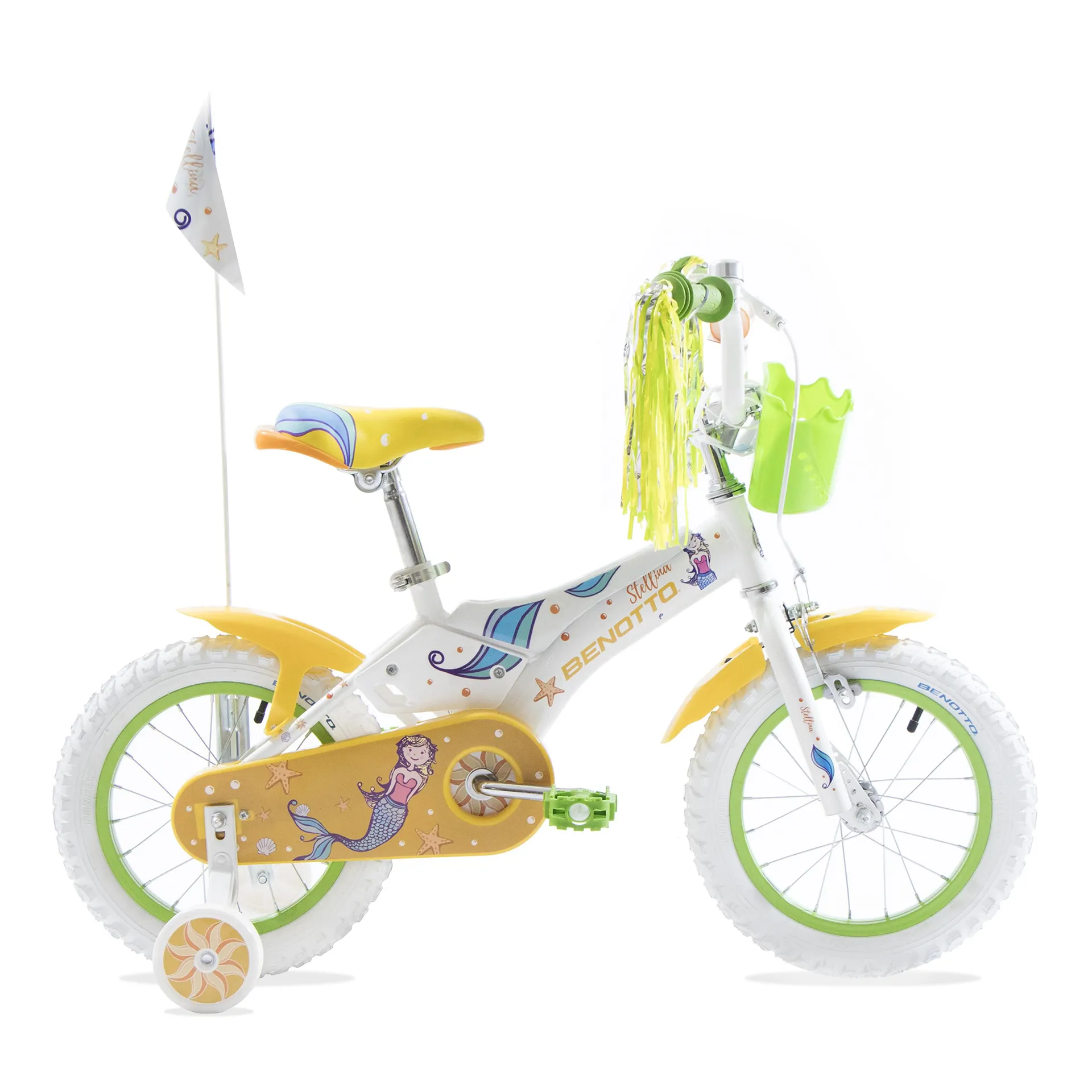 Bicicleta BENOTTO Infantil STELLINA R14 1V. Niña Frenos Caliper/Contrapedal Acero Blanco Talla:UN