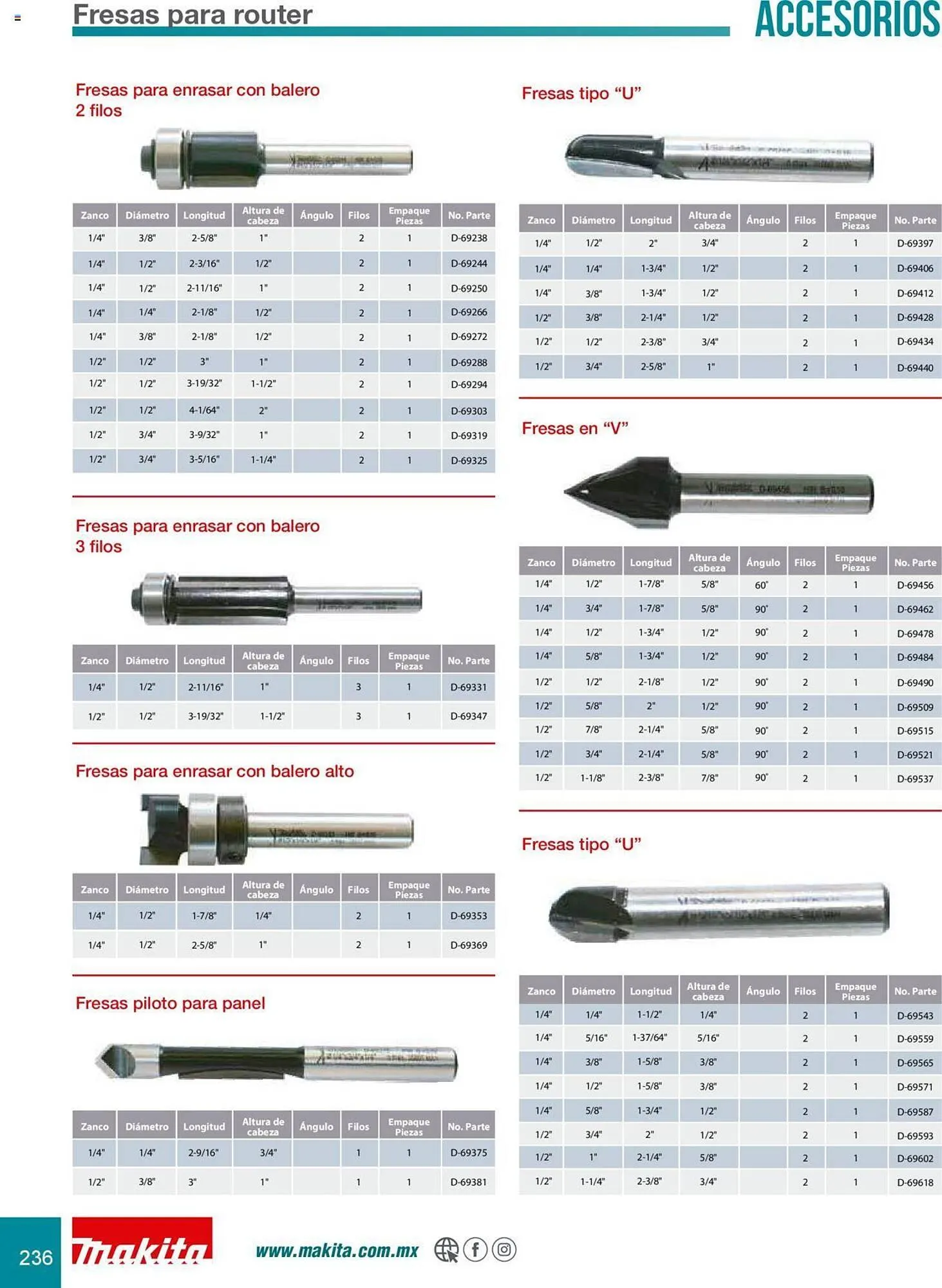 Catálogo de Catálogo Makita 8 de julio al 31 de diciembre 2025 - Pagina 236