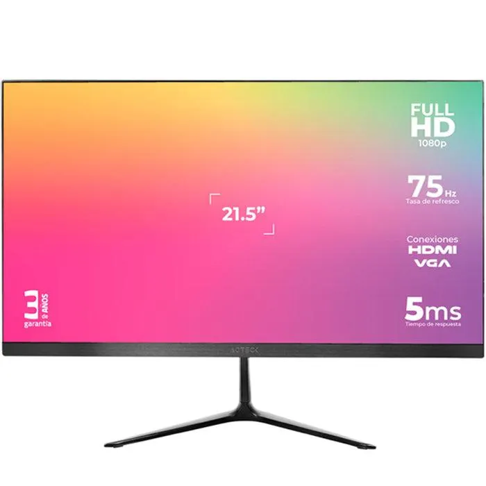 Monitor Gamer 21.5 ACTECK CAPTIVE VIVID SP215 5ms 75Hz Full HD VA LED VGA HDMI AC-933858