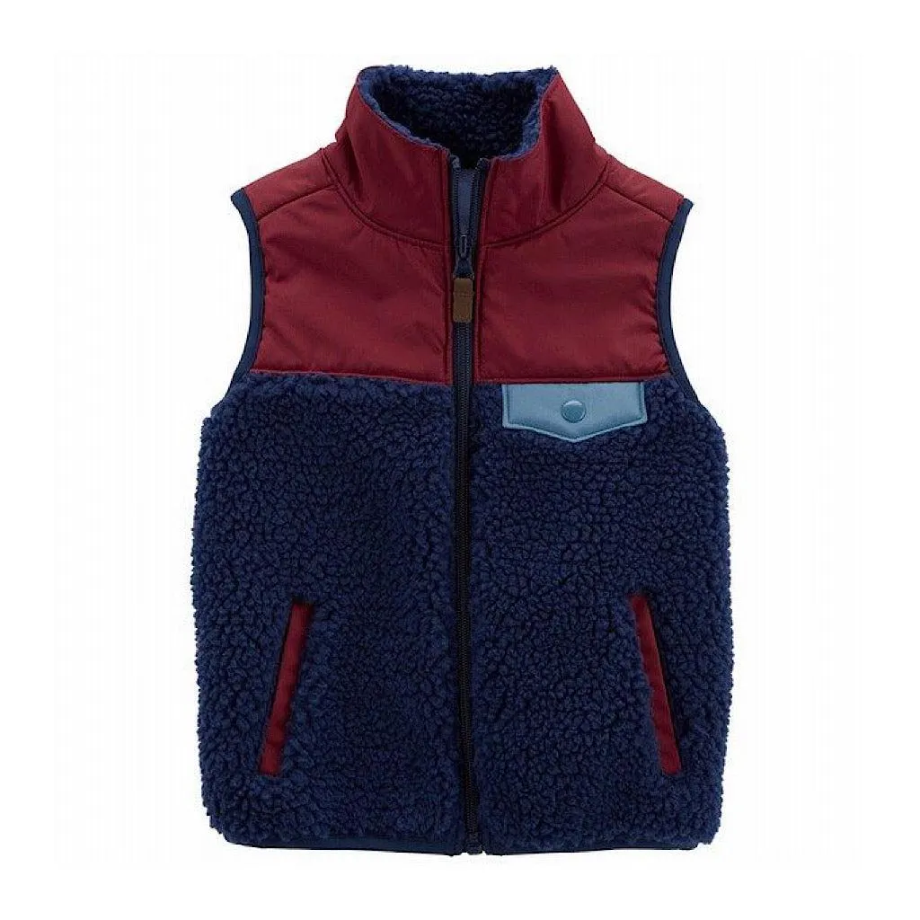 Chaleco Carter’s azul bloques para niño