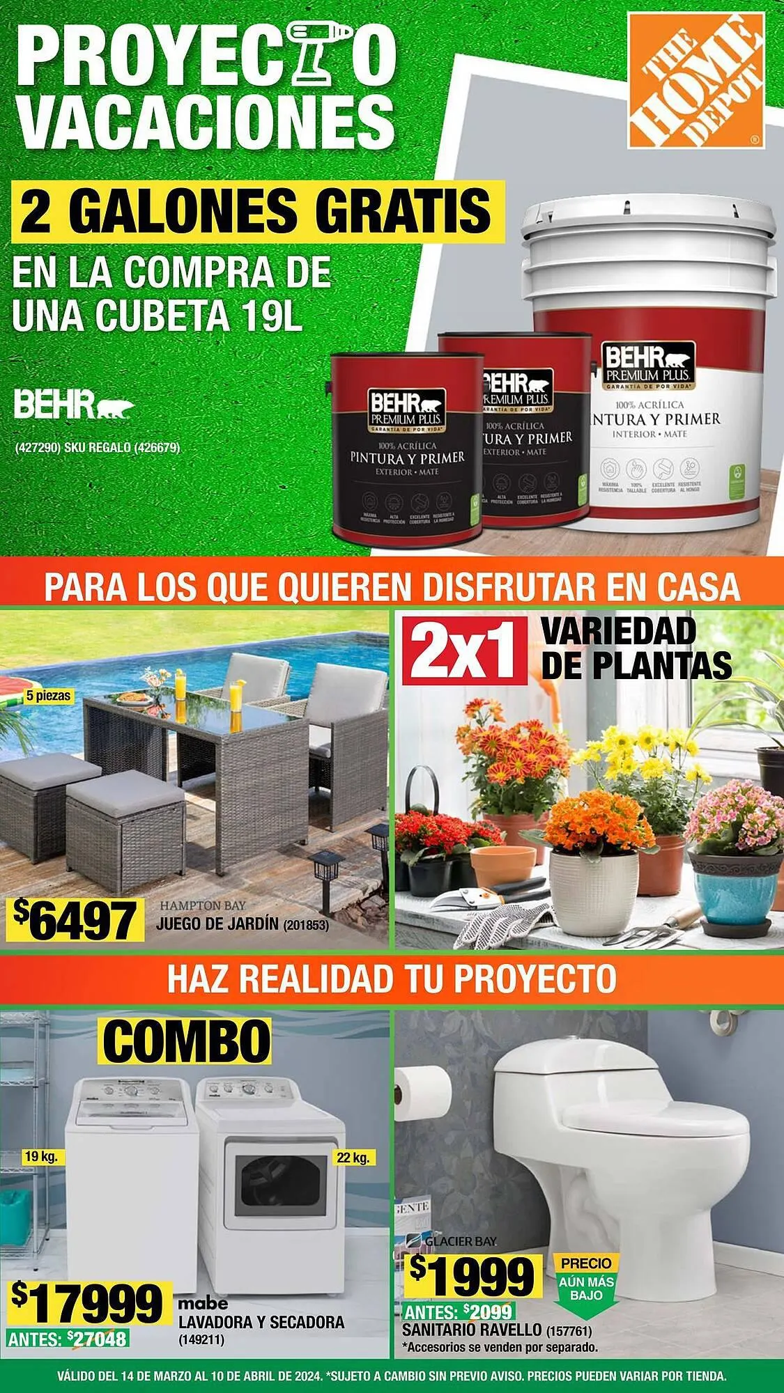 Catálogo de Catálogo The Home Depot 14 de marzo al 10 de abril 2024 - Pagina 1