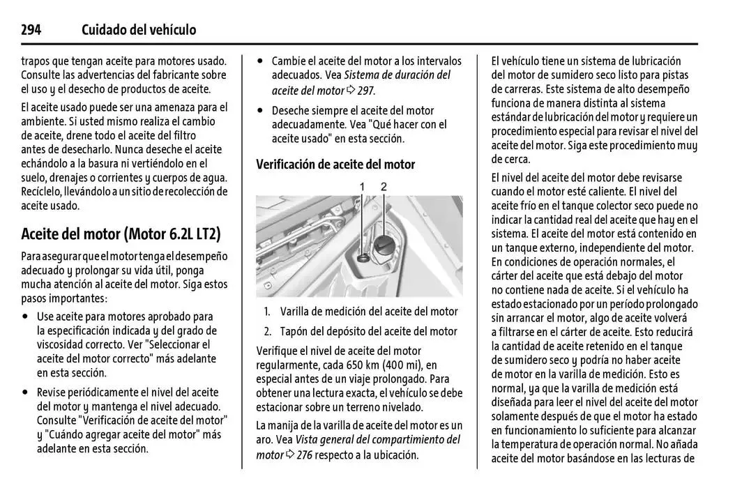 Catálogo de Chevrolet Corvette Stingray Manual del propietario 22 de enero al 31 de diciembre 2025 - Pagina 295