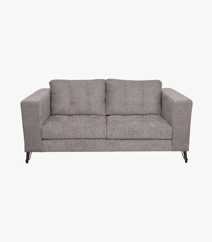 Love seat Casper de tela color gris