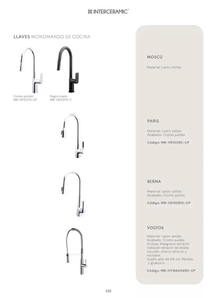 Catálogo de Muebles de Baño y Cocina 14 de noviembre al 31 de marzo 2025 - Pagina 135