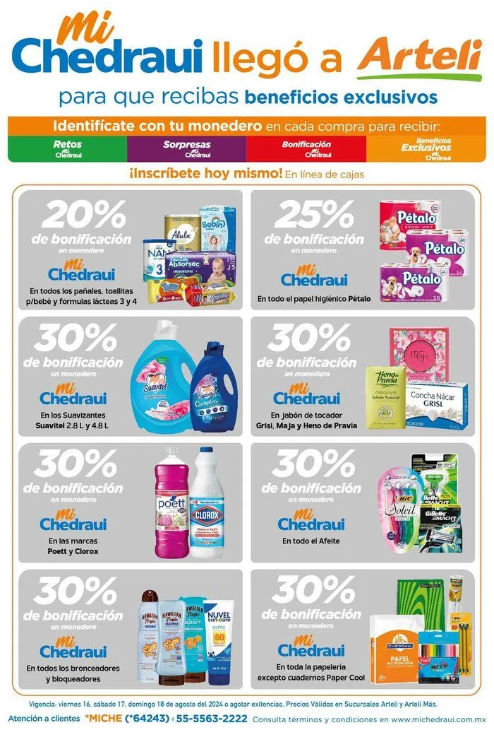 Catálogo de Mi Chedraui llego a Arteli 16 de agosto al 18 de agosto 2024 - Pagina 1