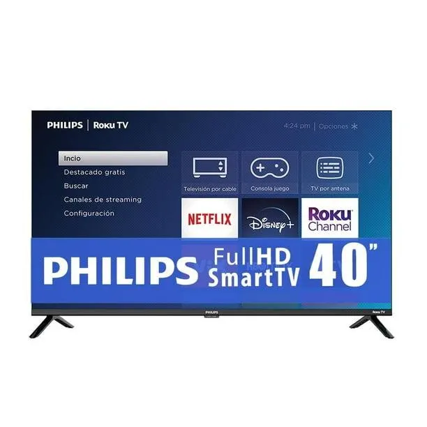 TV Philips 40 Pulgadas Full HD Smart TV LED 40PFL6654/F8