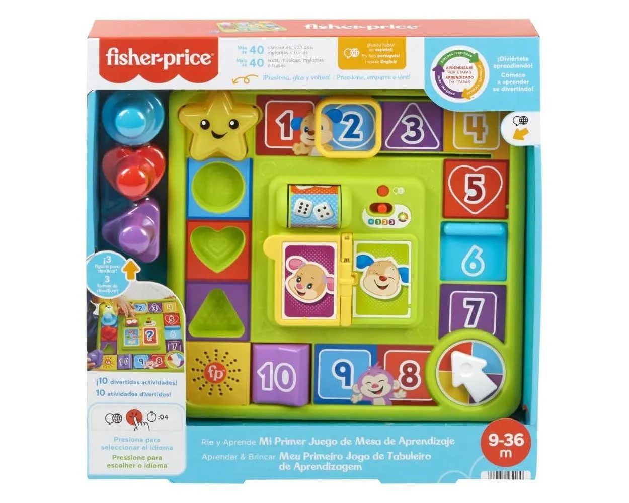 Fisher-Price RIE Mi Primer Juego de Mesa de Aprendizaje