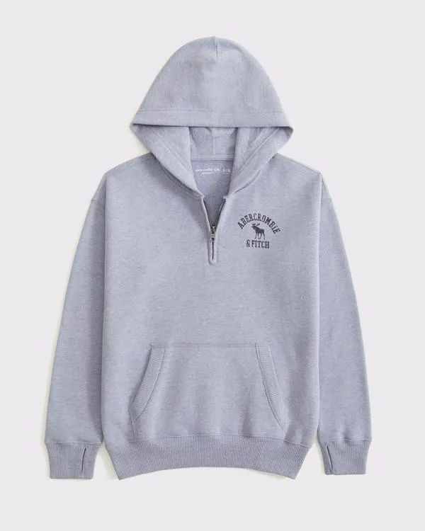 logo quarter-zip hoodie