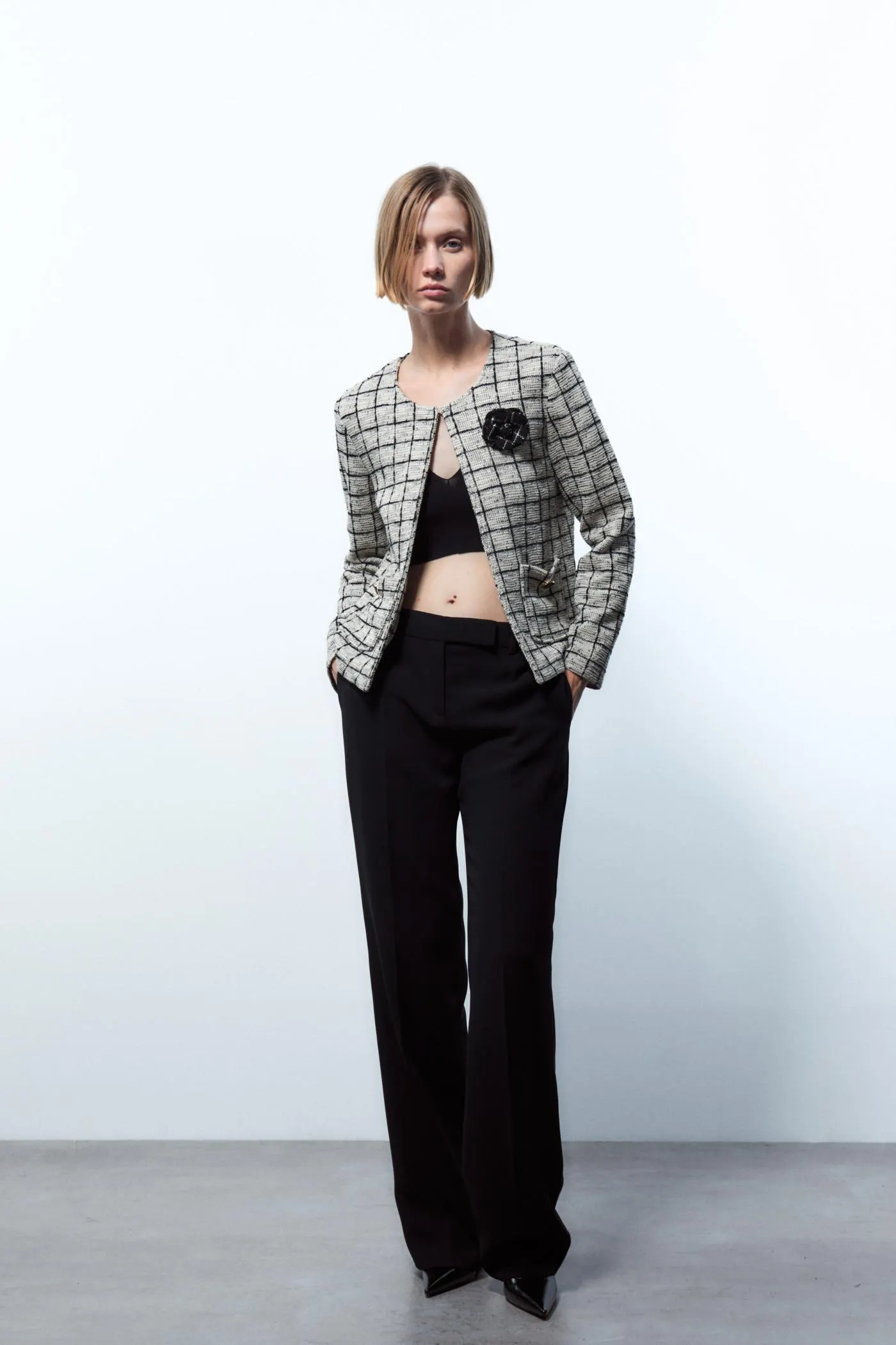 Chaqueta textura cuadro