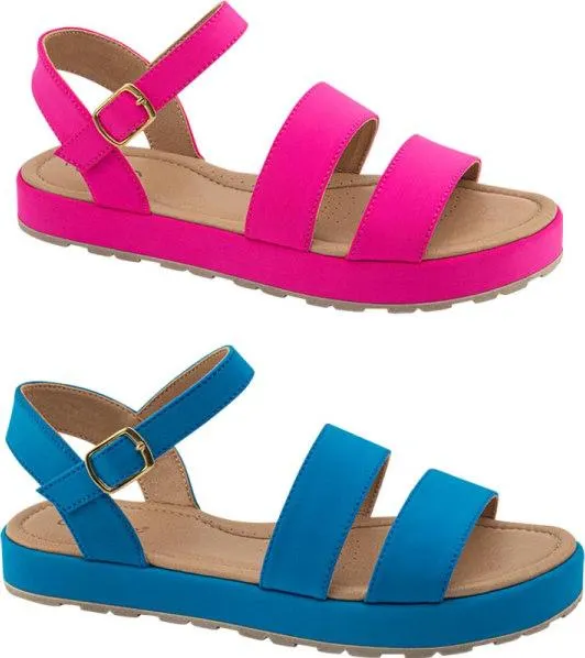 kit sandalia plana tiras