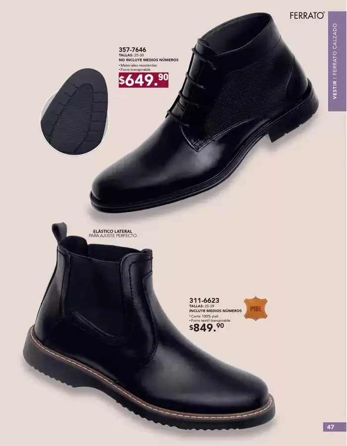 Catálogo de ANDREA | CALZADO CABALLERO 26 de enero al 24 de mayo 2025 - Pagina 47