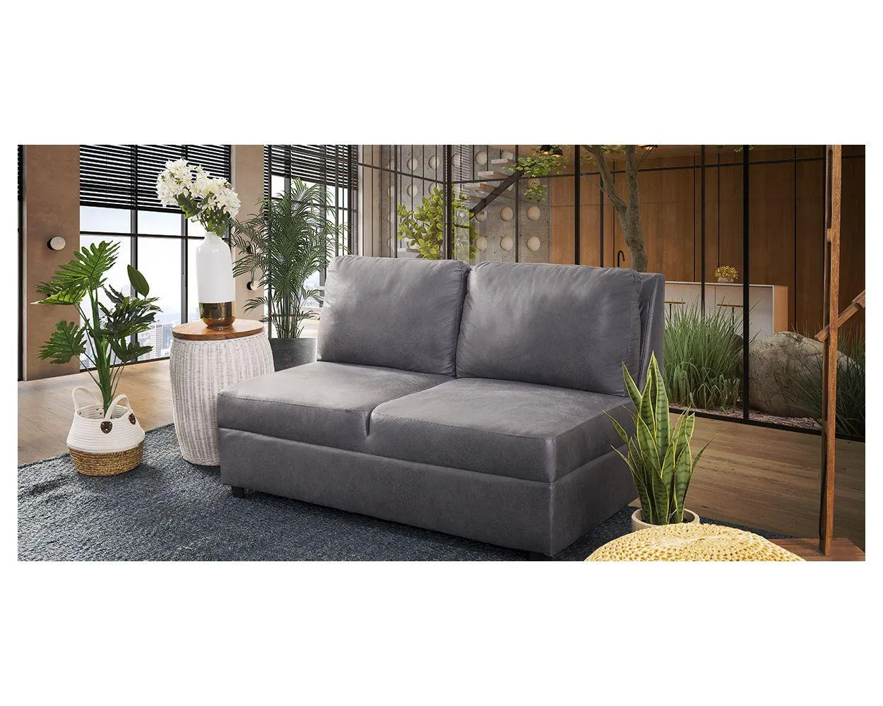 Sofá 2 Plazas Gea Montana Gris