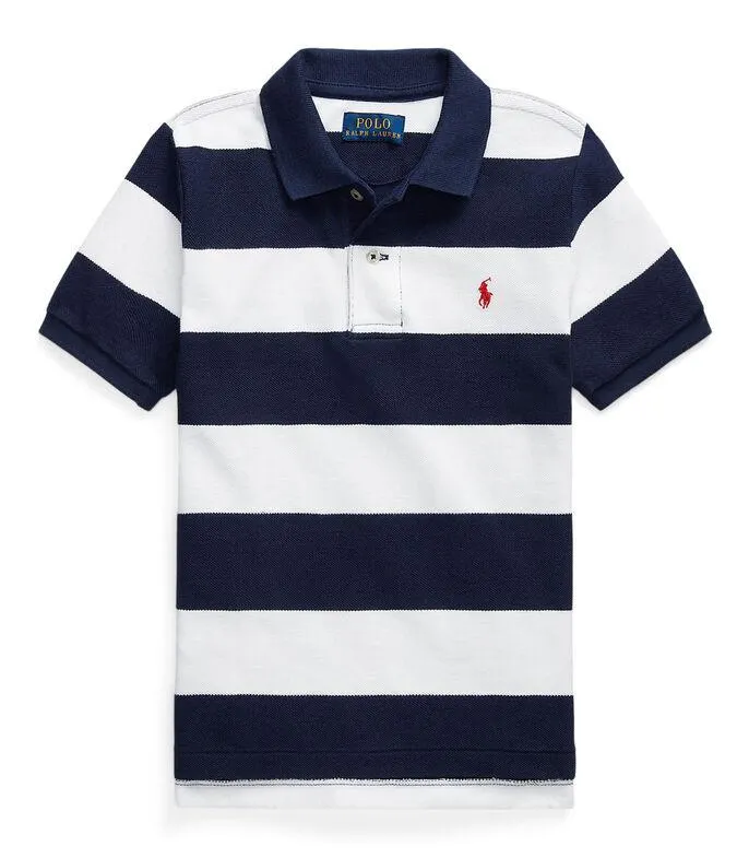 Playera Tipo Polo a Rayas Niño