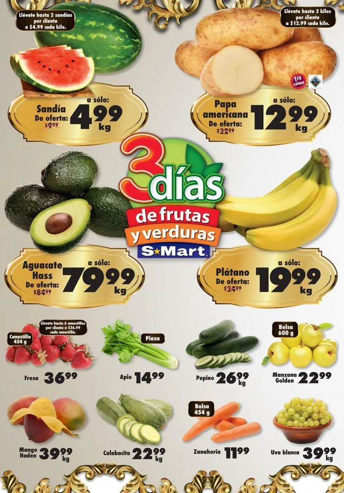 Catálogo de 3 días de frutas y verduras 10 de julio al 11 de julio 2024 - Pagina 1