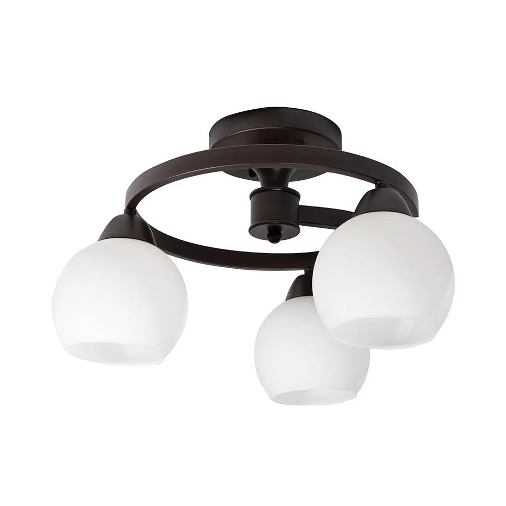 Lámpara de Techo Moderno Ike Lite Chocolate 40W E27 3 Luces