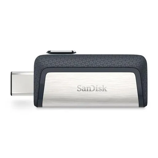 Memoria USB SanDisk Ultra Dual Drive / 128gb / USB 3.1 / USB Tipo C / Negro con plata / Android OTG