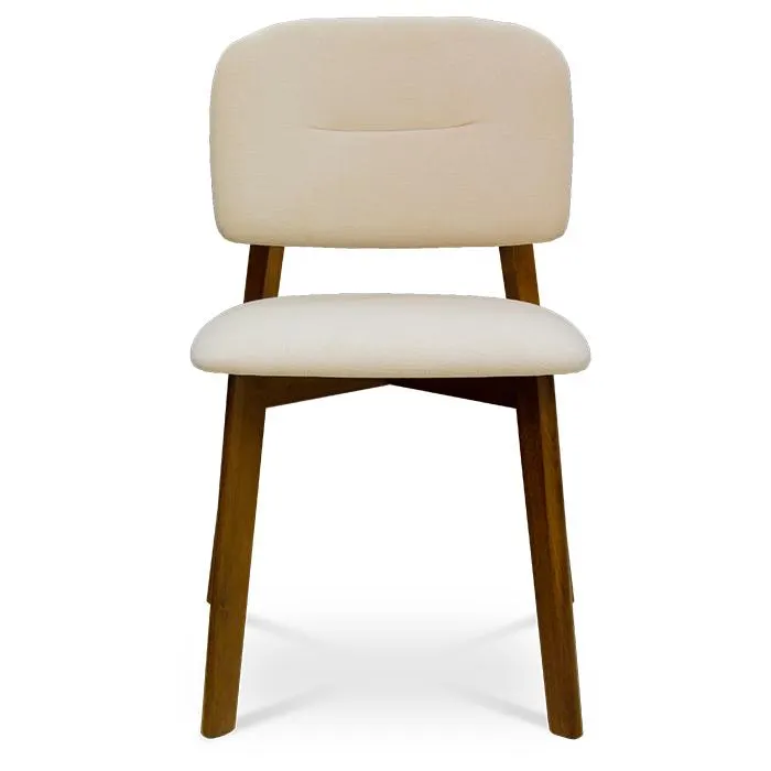 Silla Tela Beige/nogal Enua