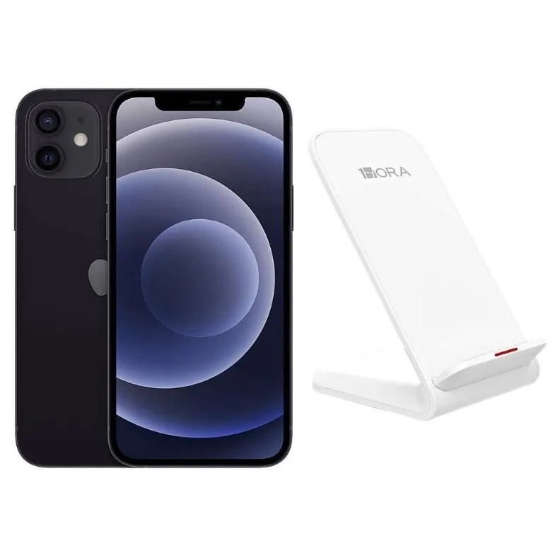 iPhone 12 Reacondicionado 64gb Negro + Base Cargador