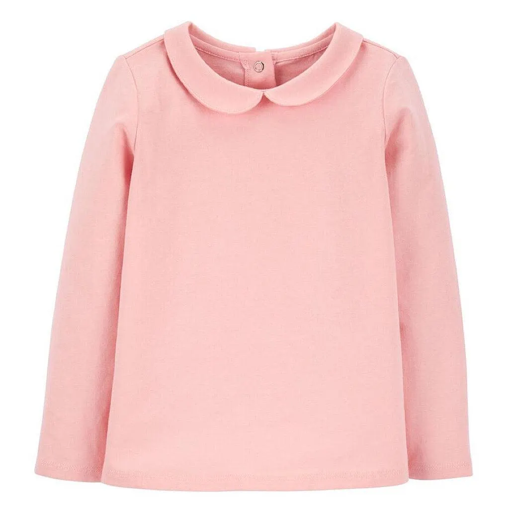 Blusa Oshkosh coral manga larga niña