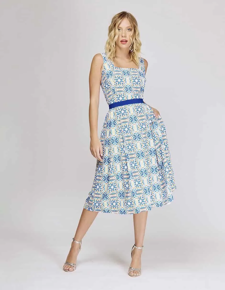 Vestido midi casual Linea Pura para mujer